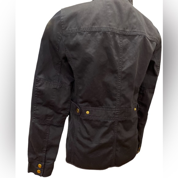 J. Crew Women’s Jacket Size XS Downtown Field Utility Navy Blue with Gold Snaps - Picture 4 of 13